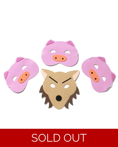 The Three Pigs mask set